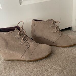 Suede Ankle Boots in Taupe